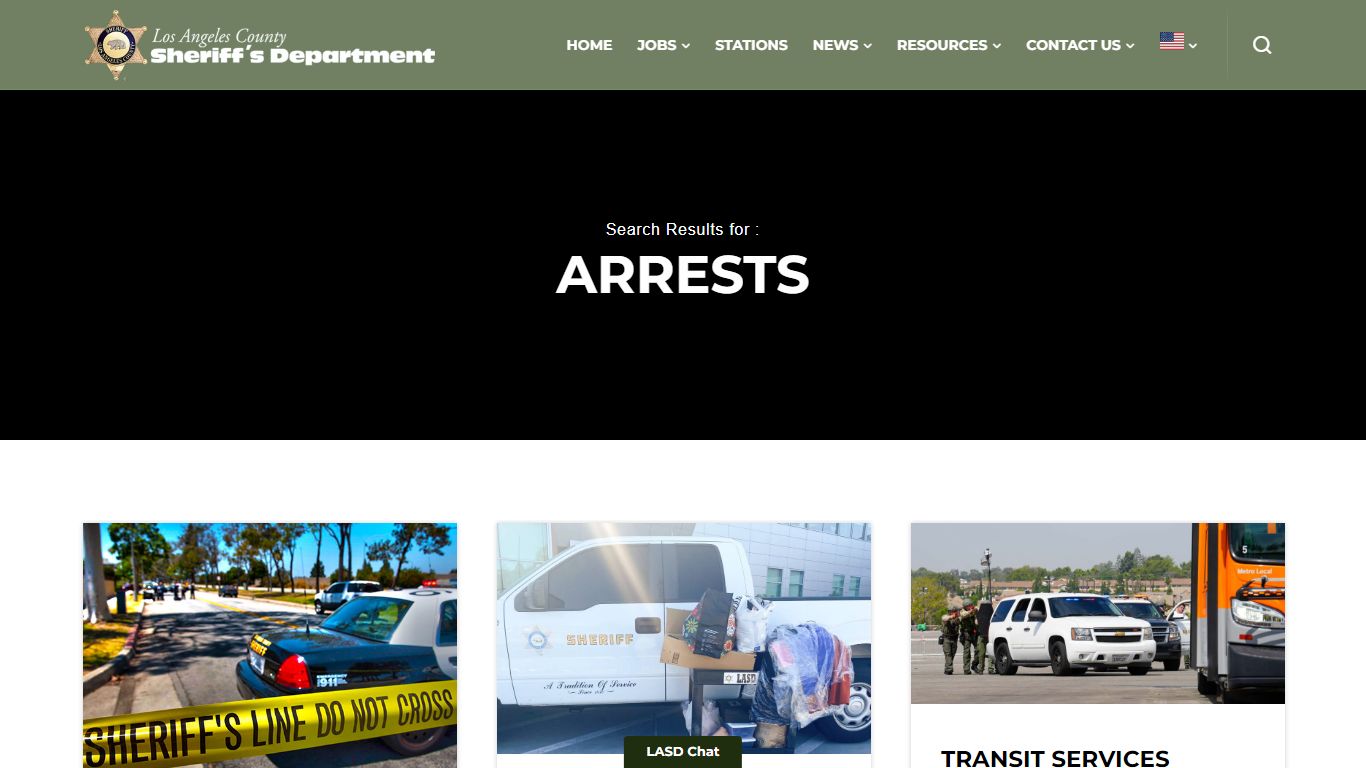 Arrests - Los Angeles County Sheriff's Department